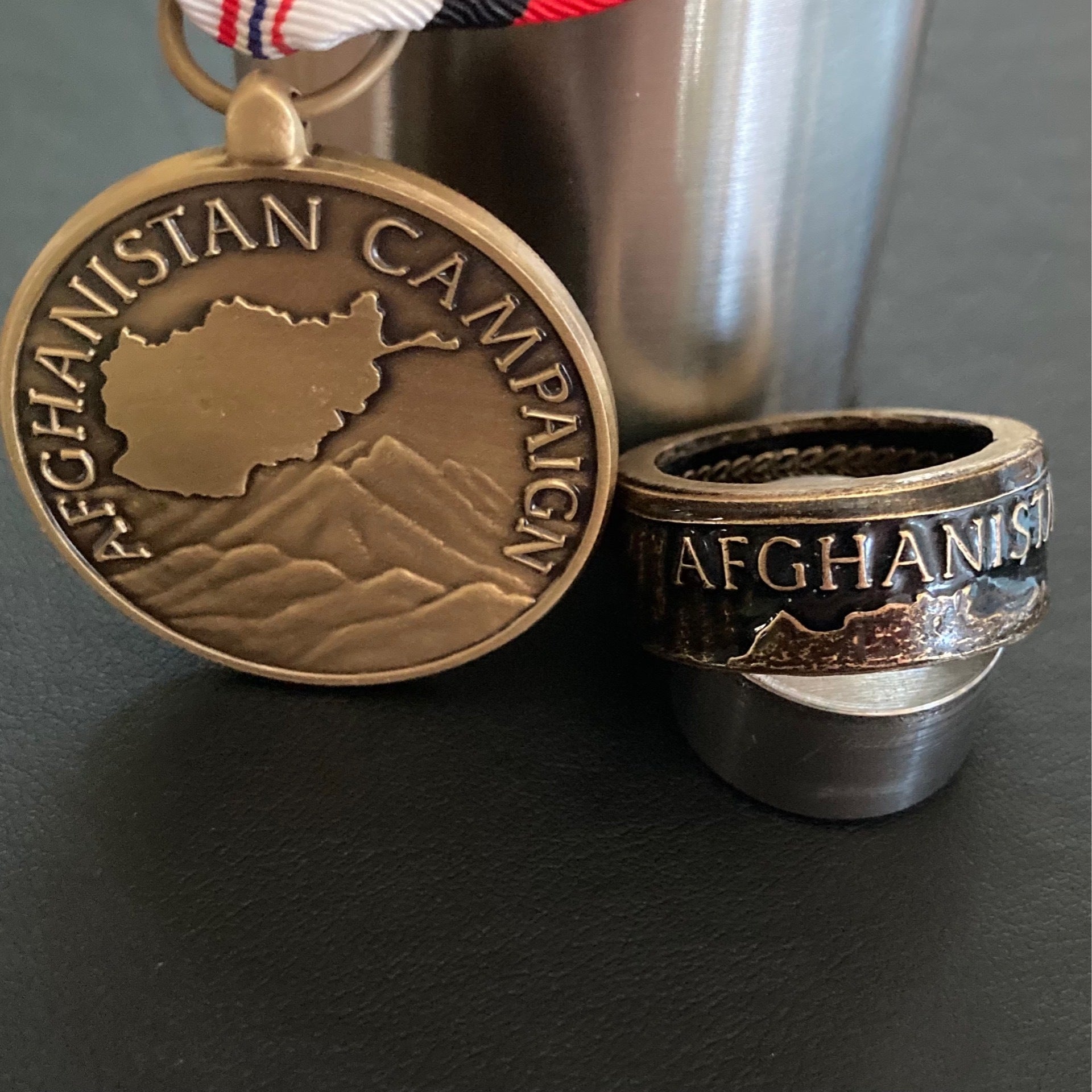 2024 Military Afghanistan Campaign Medal Ring